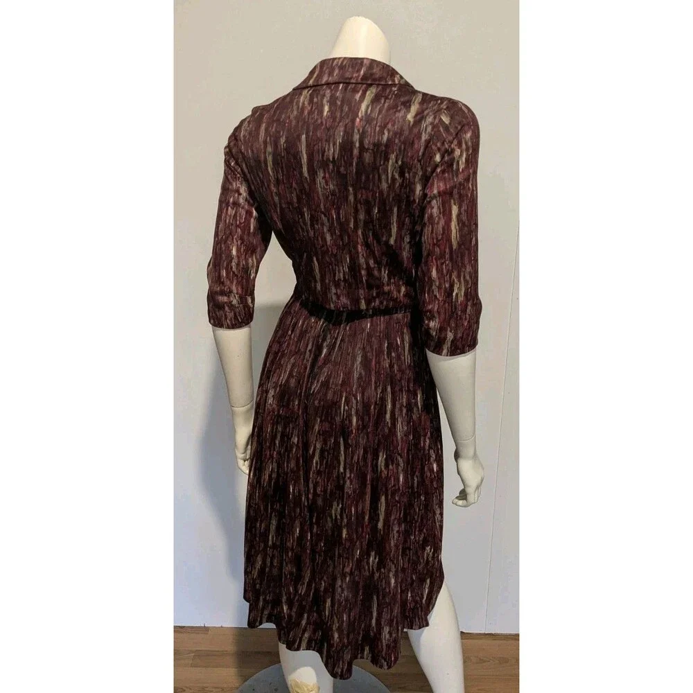 Patty Petite Vintage 50s Dress Set Jacket Fit Flare S B36 Red Flame Pleated